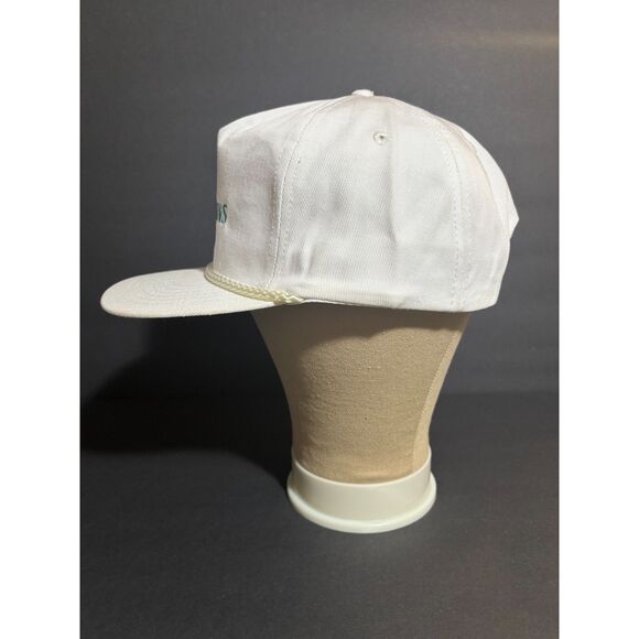 Vintage Siemens Rope Snapback Hat White Promo Cap KC Caps Adjustable - Picture 2 of 5